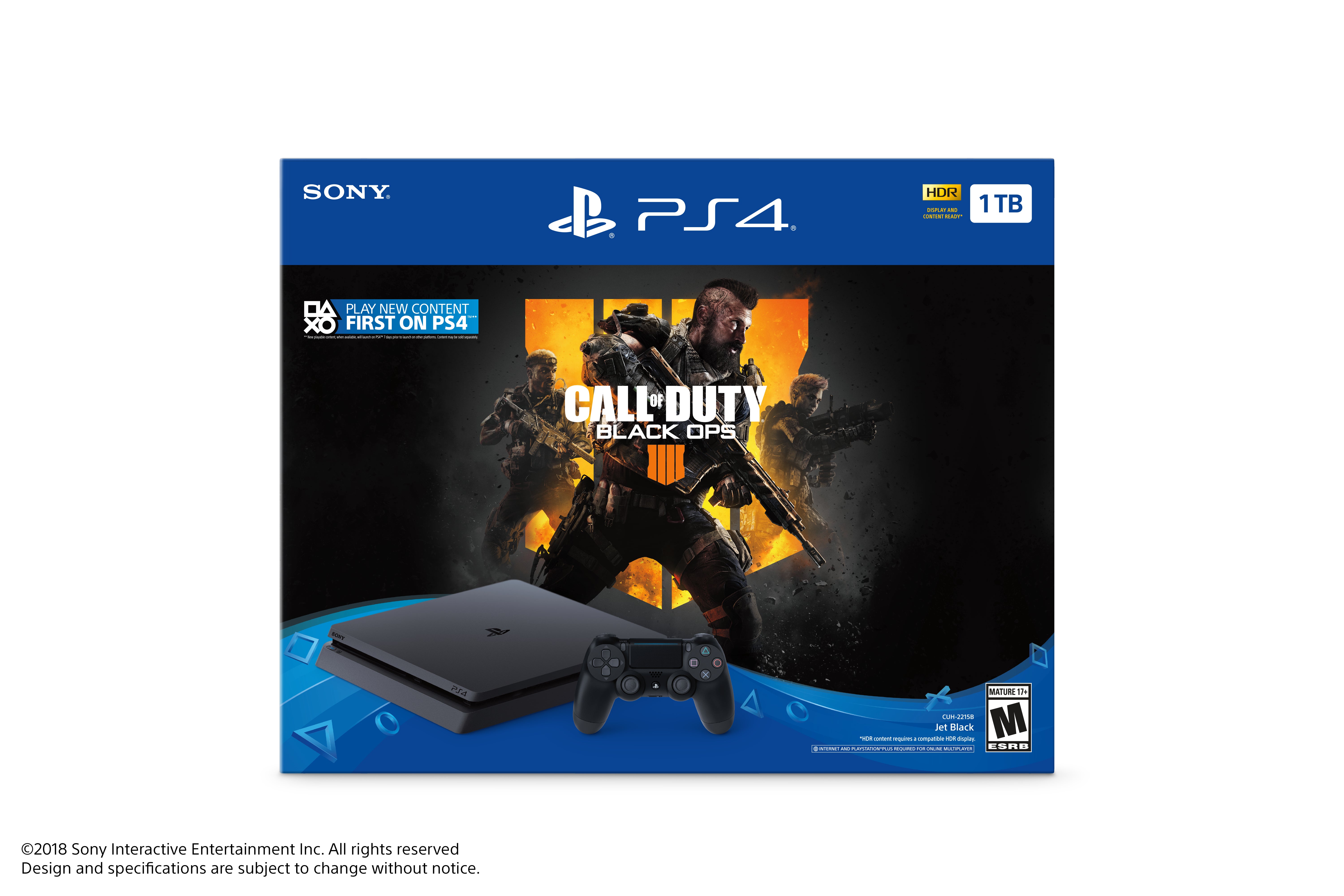 Sony PlayStation 4 1TB Slim System, w/ Call of Duty: Black Ops 4, 3003223 Sony PlayStation 4 1TB Slim System, w/ Call of Duty: Black Ops 4, 3003223